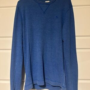 Abercrombie & Fitch Blue Waffle Knit Crew Sweatshirt